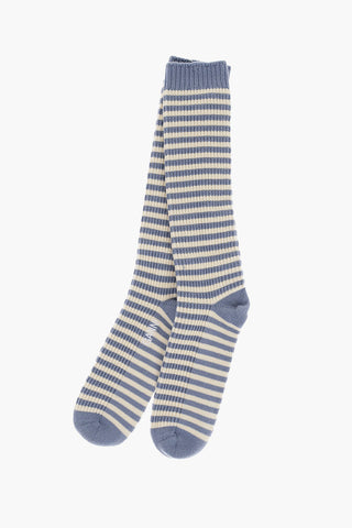 Striped Wool and Cashmere Long Socks