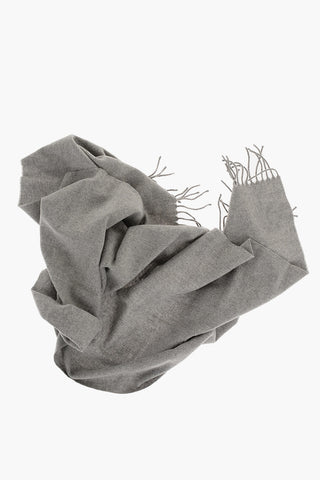 Wool and Cashmere EFIN Scarf with Fringes