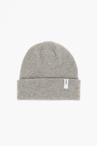 Beanie 2280 a Costine in Tinta Unita con Patch Logo 