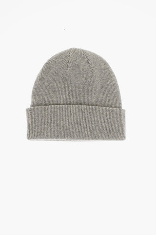Beanie 2280 a Costine in Tinta Unita con Patch Logo 