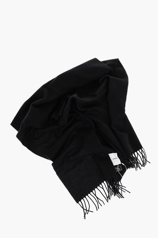 Solid Color ACCOLA Maxi Scarf with Fringes