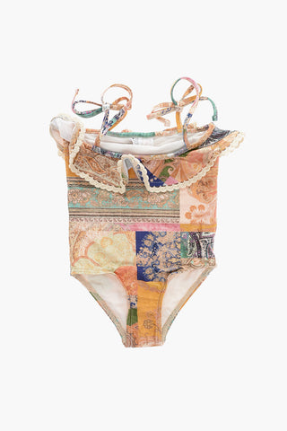 Paisley Motif One Piece Swimsuit