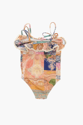Paisley Motif One Piece Swimsuit