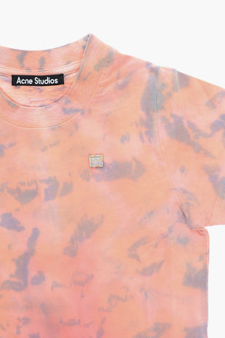 Acid Wash Effect Crew-Neck T-shirt