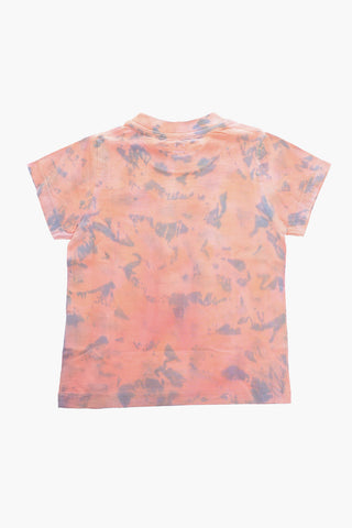 Acid Wash Effect Crew-Neck T-shirt