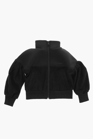 Neoprene Turtleneck Sweatshirt with Lurex Details