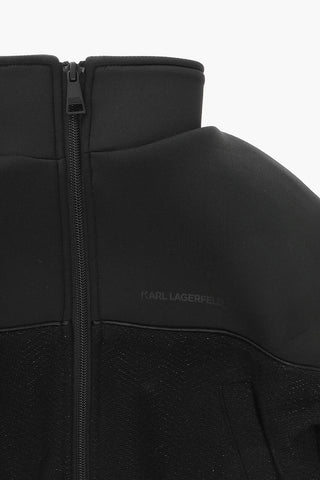 Neoprene Turtleneck Sweatshirt with Lurex Details