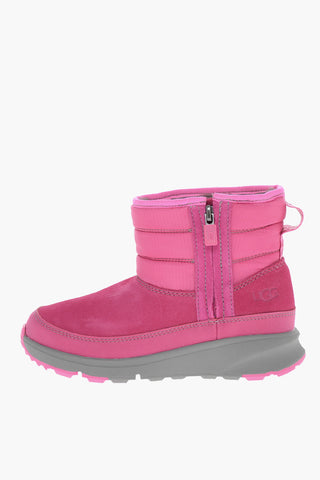 Suede and Fabric TRUCKEE WEATHER Snow Boots with Zip Closure