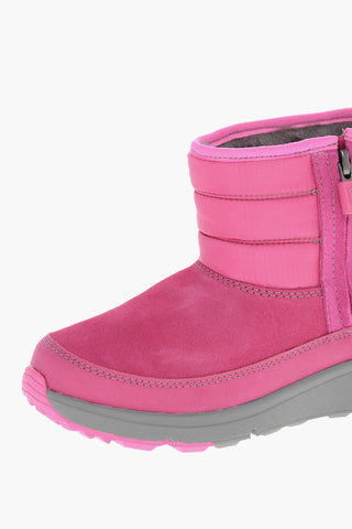 Suede and Fabric TRUCKEE WEATHER Snow Boots with Zip Closure