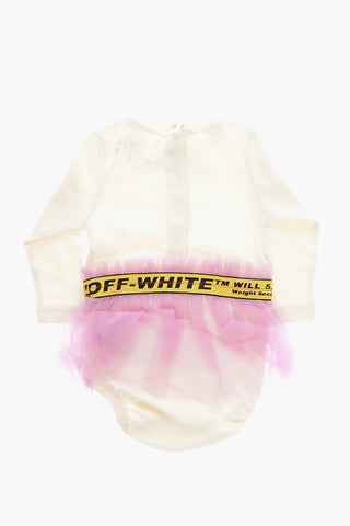 Long Sleeve Bodysuit with Tulle Details