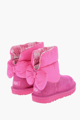 Suede Leather BAILEY Snow Boots with Decorative Bow