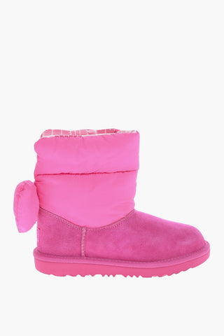 Suede Leather BAILEY Snow Boots with Decorative Bow