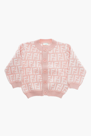 Cotton GRACE Cardigan with All-Over Monogram