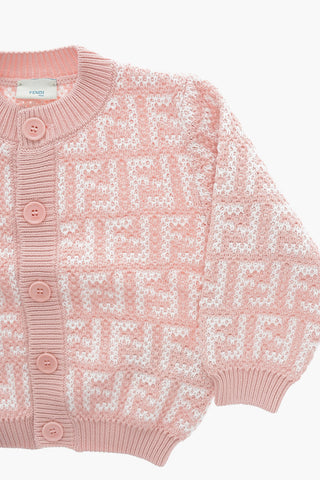 Cotton GRACE Cardigan with All-Over Monogram
