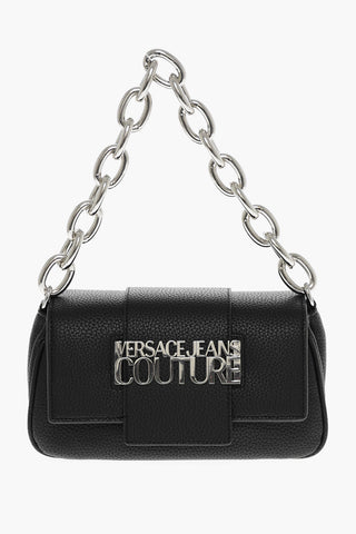 JEANS COUTURE Borsa in Ecopelle Martellata con Catena Argentata