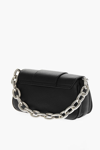 JEANS COUTURE Borsa in Ecopelle Martellata con Catena Argentata