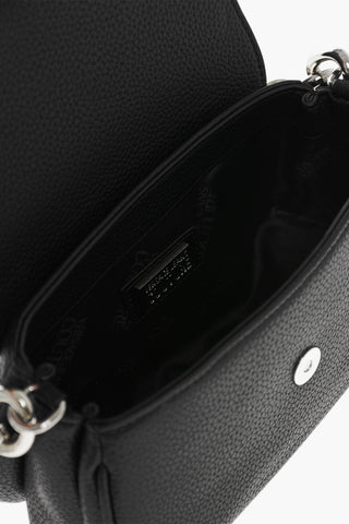 JEANS COUTURE Borsa in Ecopelle Martellata con Catena Argentata