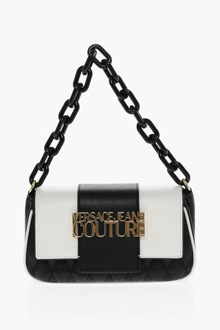 JEANS COUTURE Faux Leather Crossbody Bag with Golden Logo