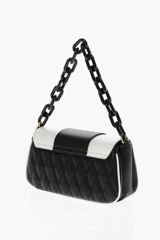 JEANS COUTURE Faux Leather Crossbody Bag with Golden Logo
