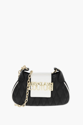 JEANS COUTURE Quilted Faux leather Hobo Bag with Golden Logo