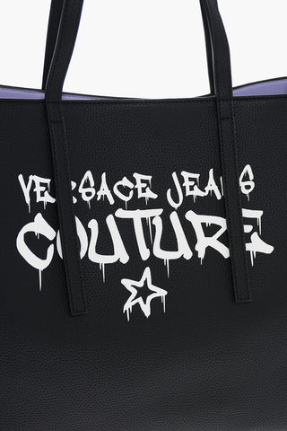 JEANS COUTURE Maxi Borsa Tote in Eco Pelle Martellata con Cloutch