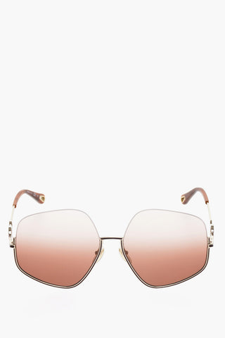 Oversized Sunglasses With Golden Decorative Eyelet