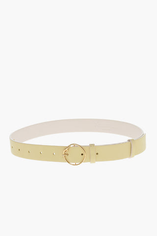 Faux Leather DAILEY Belt with Round Buckle 35mm