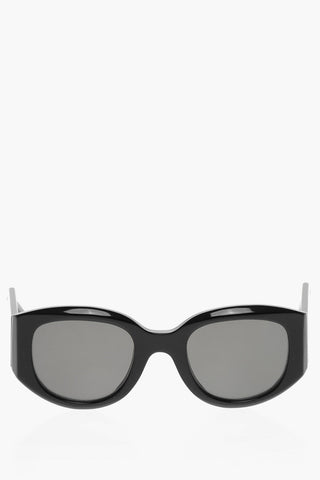 Solid Color Sunglasses with Gold-Tone Monogram