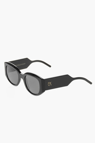 Solid Color Sunglasses with Gold-Tone Monogram