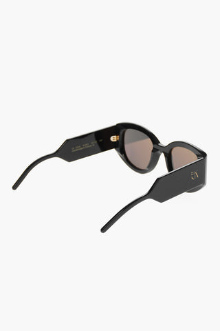 Solid Color Sunglasses with Gold-Tone Monogram