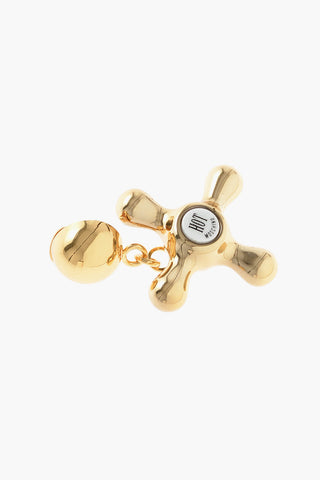 COUTURE! Orecchini Clip on Dorati a Forma di Manopola Caldo e Freddo