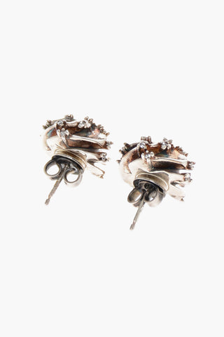 Silver Earrings Embellished with Cubic Zirconias