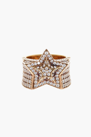 Anello Dorato Impreziosito da Zirconi