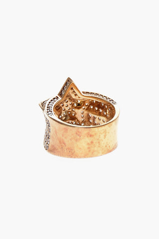 Anello Dorato Impreziosito da Zirconi