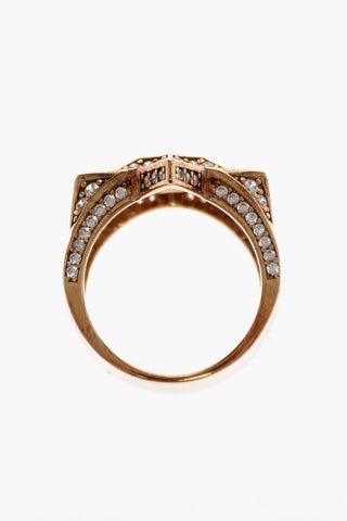 Anello Dorato Impreziosito da Zirconi