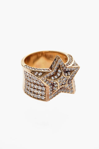 Anello Dorato Impreziosito da Zirconi