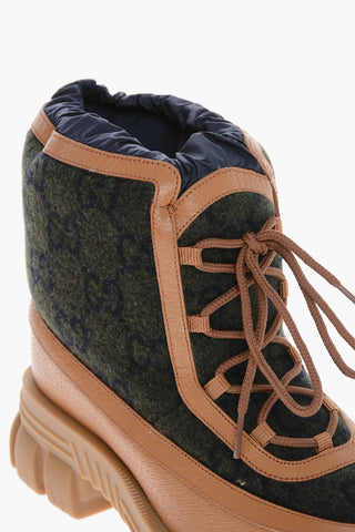 Wool Snow Boots with Monogrammed Motif