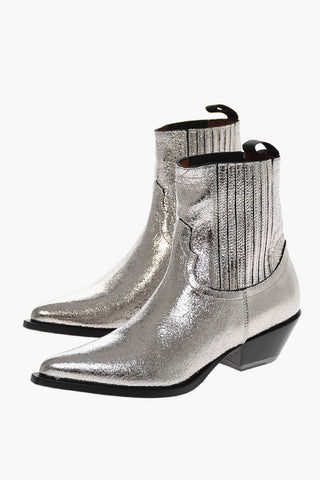Laminated Leather HIDALGO Ankle Boots