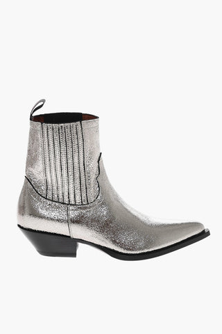 Laminated Leather HIDALGO Ankle Boots