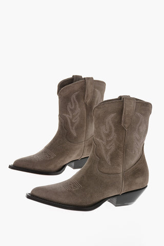 Suede PERLA Texan Boots 5cm
