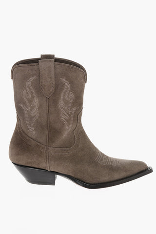 Suede PERLA Texan Boots 5cm