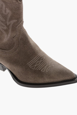 Suede PERLA Texan Boots 5cm