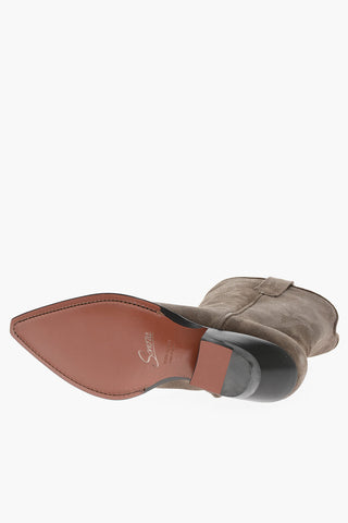 Suede PERLA Texan Boots 5cm