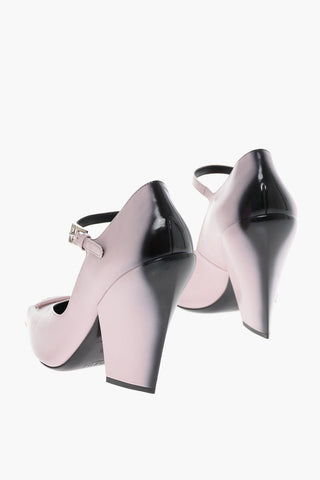 Leather Pumps with Embossed Logo 11cm