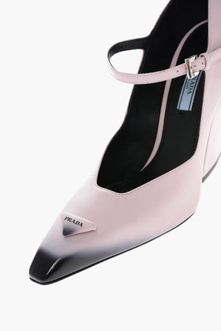 Leather Pumps with Embossed Logo 11cm