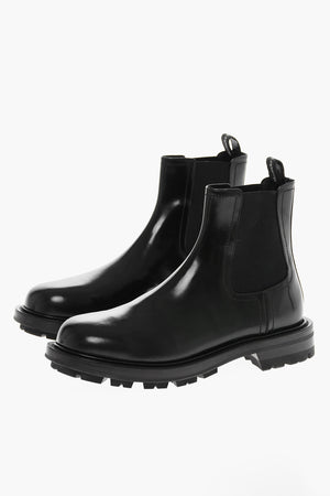 Chelsea-Stiefeletten aus Leder mit elastischen Einsätzen