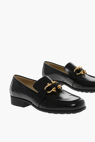 Leather MONSIEUR Loafers with Double Buckle