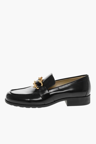 Leather MONSIEUR Loafers with Double Buckle