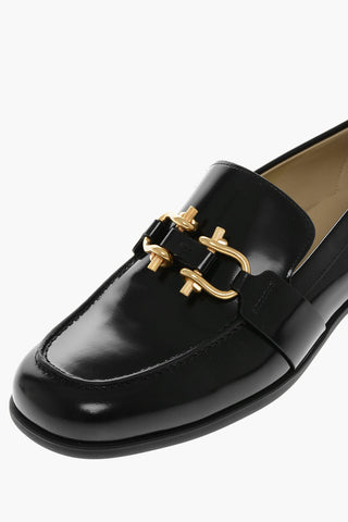Leather MONSIEUR Loafers with Double Buckle