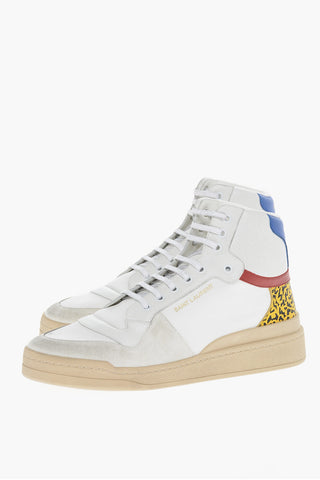 Leather-blend SL/24 MID TOP Sneakers